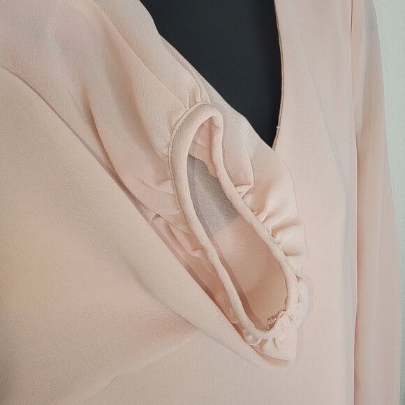 LULUS Shifting Dears Blush Pink Long Sleeve Dress Size Small - Picture 5 of 8